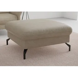 Hocker SIT & MORE "Fashion", beige, B:89cm H:45cm T:89cm, Hocker, Sitzhocker, inklusive Federkern, mit hochwertigen, schwarzen Metallfüßen