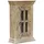 SIT Möbel SIT DAIPUR beige natur antikgrau), B:44cm H:70cm T:20cm, Glas, Massivholz, Schränke, Hängeschrank, geschnitzte Verzierungen