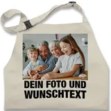 Kinderschürze Schürze Kinder Jungen Mädchen - Mit Foto I Eigenem Bild I Text I Name I Wunschtext - 7-14 Jahre - Natur Weiß - kinderbackschürzen selbst drucken photo kochschürze - 7-13 Jahre