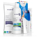 Mr. Fuss Hornhautentferner Lösung zur sanften Hornhautentfernung Schnell erweichende Lotion 250ml No. 4 im Plus Pack. Fußpflege Pediküre Set ohne Schleifen mit Sofort-Effekt.