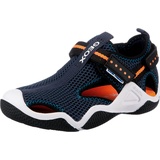 GEOX Jr Wader Sport Sandal, Navy Orangefluo, 36 EU