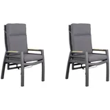 Garten-Relaxsessel-Set Montana 2er-Set Anthr. Relaxfunktion