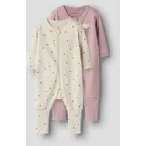 NAME IT NBFNIGHTSUIT 2P Zip FF Heart Noos Pyjama Beige 74