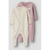 NAME IT NBFNIGHTSUIT 2P Zip FF Heart Noos Pyjama Beige 74