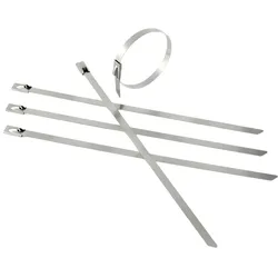 Edelstahl Kabelbinder Baby-Band Metall-Kabelbinder, V4A, Bandbreite:4.5 x 152 mm