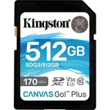 Kingston SDXC Canvas Go! Plus 512GB Class 10 UHS-I V30