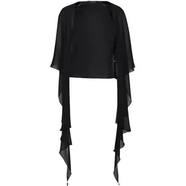 Vera Mont Chiffonstola mit Volant", in schwarz, | Gr.: S