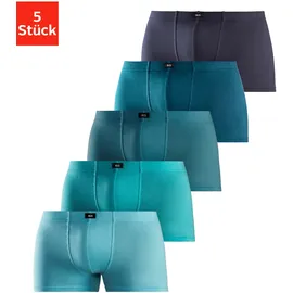 H.I.S. Boxershorts unifarben blau M 5er Pack