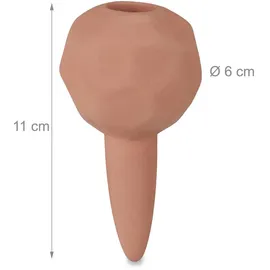 Relaxdays Bewässerungskugeln Ton 4er Set Ø 6 cm