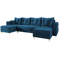 Mirjan24 Wohnlandschaft Zako U, Ecksofa mit Bettkasten und Schlaffunktion, Holzfüße, Wohnzimmer, Sofas - Couches, Wohnlandschaften, Wohnlandschaften in U-Form