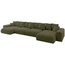 altdecor Eckcouch Polyester 6-Sitzer Grün