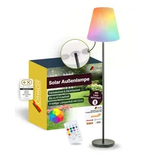 Schwaiger Außenstandleuchte Kunststoff 150,0 cm inkl. Lautsprecher RGB spritzwassergeschützt weiß