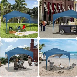 Woltu Faltpavillon 3 x 3 m Blau