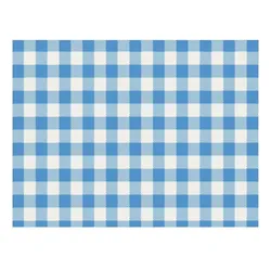 Packung mit 500 einzelnen Tischdecken aus dekoriertem Papier Vichy Cyan 28x40,5 Offsetdruck 80gr