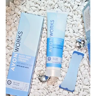 Avon Works Enthaarungscreme für den Körper 100ml Aloe Vera Neu