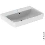Geberit Renova Plan Aufsatzwaschtisch 60cm, Hahnloch mittig, mit Überlauf, weiß