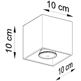 Sollux Deckenleuchte QUAD 1 grau