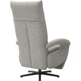 sit&more TV-Sessel Zoe 74 x 112 x 82 cm Silber Polyester mit Kopfteilverstellung & 360° Drehfunktion