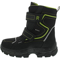 Richter Kinderschuhe Davos Schneestiefel, Black/Lime, 37 EU