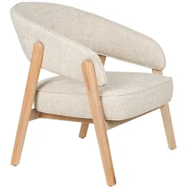 ZUIVER Loungesessel Bright Stoff 75 x 75 x 75 cm Beige