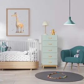 Mobili Rebecca Kommode Mobili Rebecca 115 x 50 x 40 cm Aquagrün / Braun