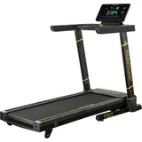 Tunturi T100 Centuri Laufband Klappbar - Walking pad - Für zuhause - LED Monitor - Laufband mit 44 Trainingsprogrammen - 0.8-20.0km/h - Gold/Schwarz