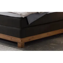 Hasena Finca Boxspringbett 140-180 cm Braun / Anthrazit, Liegefläche:180 x 200 cm, Topper:Base-Topper