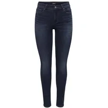Only Damen Onlwauw Mid Sk DNM Bj581 Noos Jeans, Dark Blue Denim, L / 32L EU