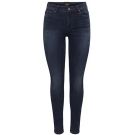 Only Damen Onlwauw Mid Sk DNM Bj581 Noos Jeans, Dark Blue Denim, L / 32L EU