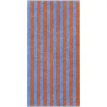 CAWÖ Bold Streifen Handtuch 50 x 100 cm blau/orange