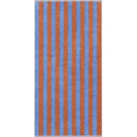 CAWÖ Bold Streifen Handtuch 50 x 100 cm blau/orange