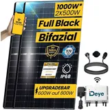 EPP.Solar Balkonkraftwerk 1000W Komplettset Photovoltaik Solaranlage 2x500W Bifazial Solarmodule mit Deye Wechselrichter und 3m Schukostecker