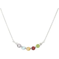 Kette mit Anhänger VIVANCE "colourful gemstones", silber (silber 925), Halsketten, Damen, Silber 925 (Sterlingsilber)