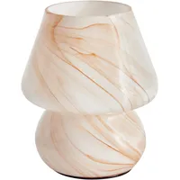 Beliani Tischleuchte LOBO Glas Beige