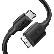 UGREEN USB-C auf USB 3.0 Micro B Kabel, Schnellladen und Datensynchronisation kompatibel mit Samsung Galaxy S5 Note 3, Seagate, WD, Toshiba, Externe Festplatte, Kamera, 0,9 Meter