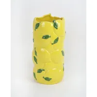 Trendline Vase Keramik Zitrone 24 x 13 x 13 cm gelb Blumenvase