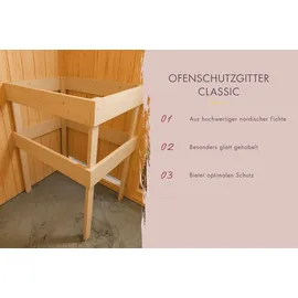 Karibu Sauna Jada 196x146x187cm, Eckeinstieg naturbelassen