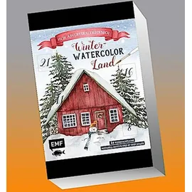 Edition Michael Fischer Mein Adventskalender-Buch: Winter-Watercolor-Land