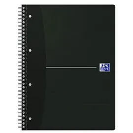 Oxford Collegeblock Office Essentials A4 kariert/ liniert Schwarz
