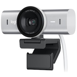 Logitech MX Brio Ultra Pale Grey, Webcam mit 4K für Zusammenarbeit und Streaming