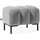 konsimo® Sitzhocker Veloursstoff 60 x 50 x 50 cm Hellgrau
