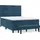 vidaXL Boxspringbett mit Matratze Dunkelblau 140x200 cm Samt