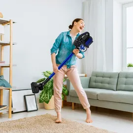 Arebos 2 in 1 Akkusauger blau