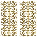 Christbaumkugeln-24.de 60 Stück Weihnachtskugeln Haken 'Goldene Schleife' Aufhänger Christbaumkugel Anhänger