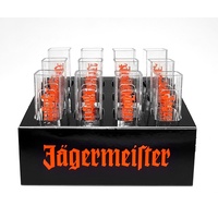 Jägermeister Shotglas Shotgläser Reagenzgläser aus Kunststoff - 12er Packung