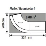 Kerkmann Empfangstheke BARI gebogen, weiß, anthrazit 334,0 x 182,5 x 112,0 cm