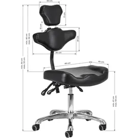 ACTIVESHOP Tattoo-Hocker, Tattoo, Tattoo Studio, Tattoo Hocker, schwarz, Pro Ink 973 - Schwarz