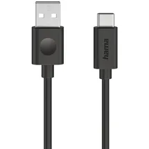 Hama USB-C auf USB-A 1,2 m Schwarz