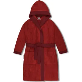Normani Kinder Bademantel aus Bio-Baumwolle Elounda in Rot | Gr.: 146/152
