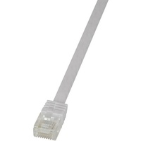 Logilink Slimline Flach-Patchkabel, Cat6, U/UTP, RJ-45/RJ-45, 1m, weiß (CF2031U)